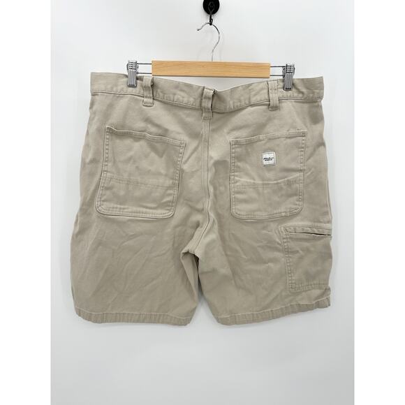 Eddie Bauer Shorts Men 38 Khaki Tan Relaxed Fit Cotton Blend Workwear - Picture 2 of 7